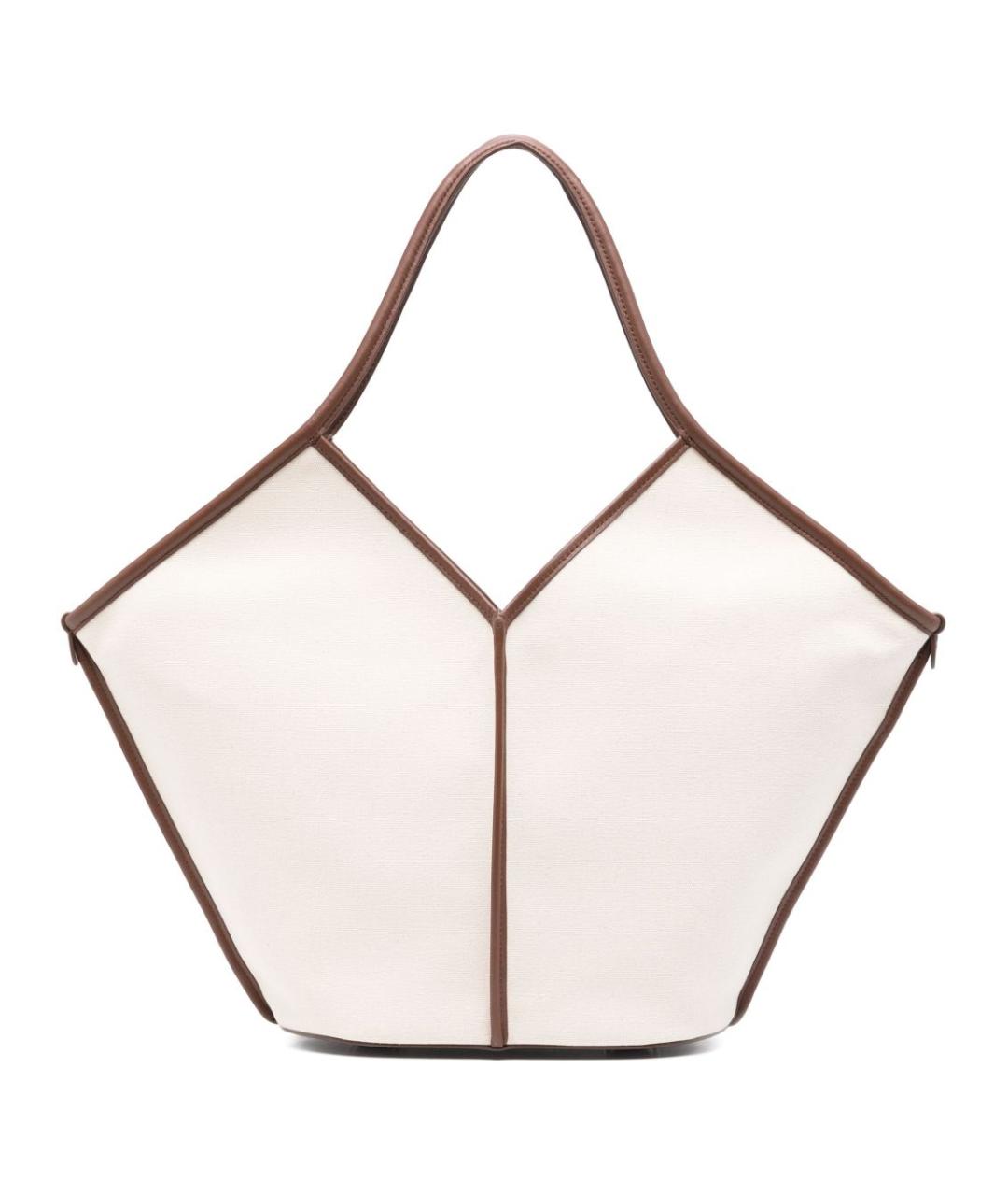 HEREU Бежевая тканевая сумка тоут, фото 1