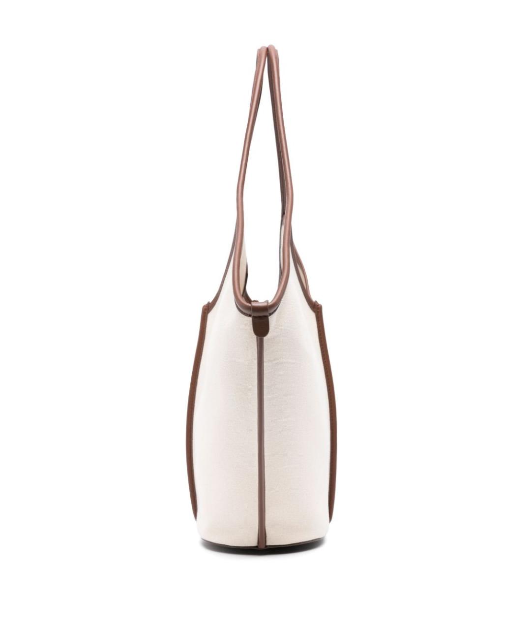 HEREU Бежевая тканевая сумка тоут, фото 3