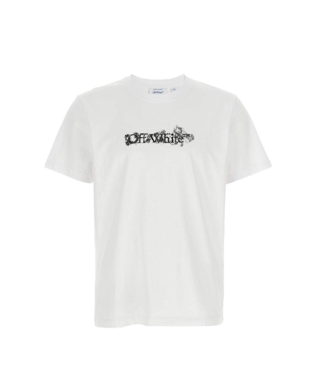 OFF-WHITE Белая хлопковая футболка, фото 1