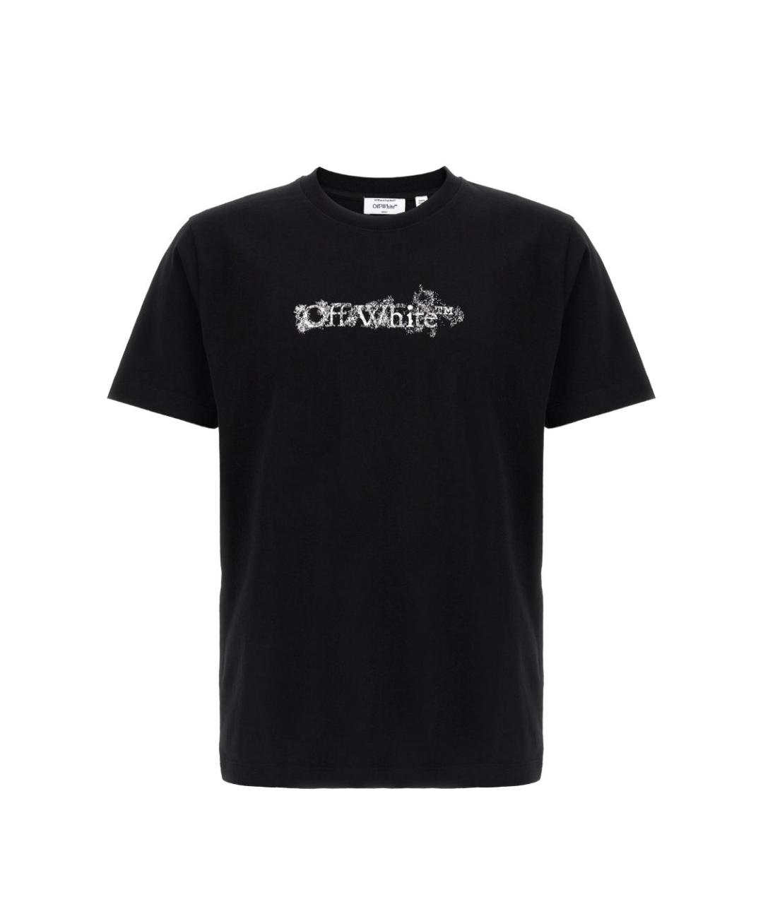 OFF-WHITE Черная хлопковая футболка, фото 1