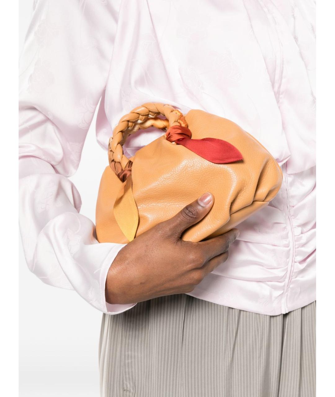 HEREU Бежевая кожаная сумка через плечо, фото 2