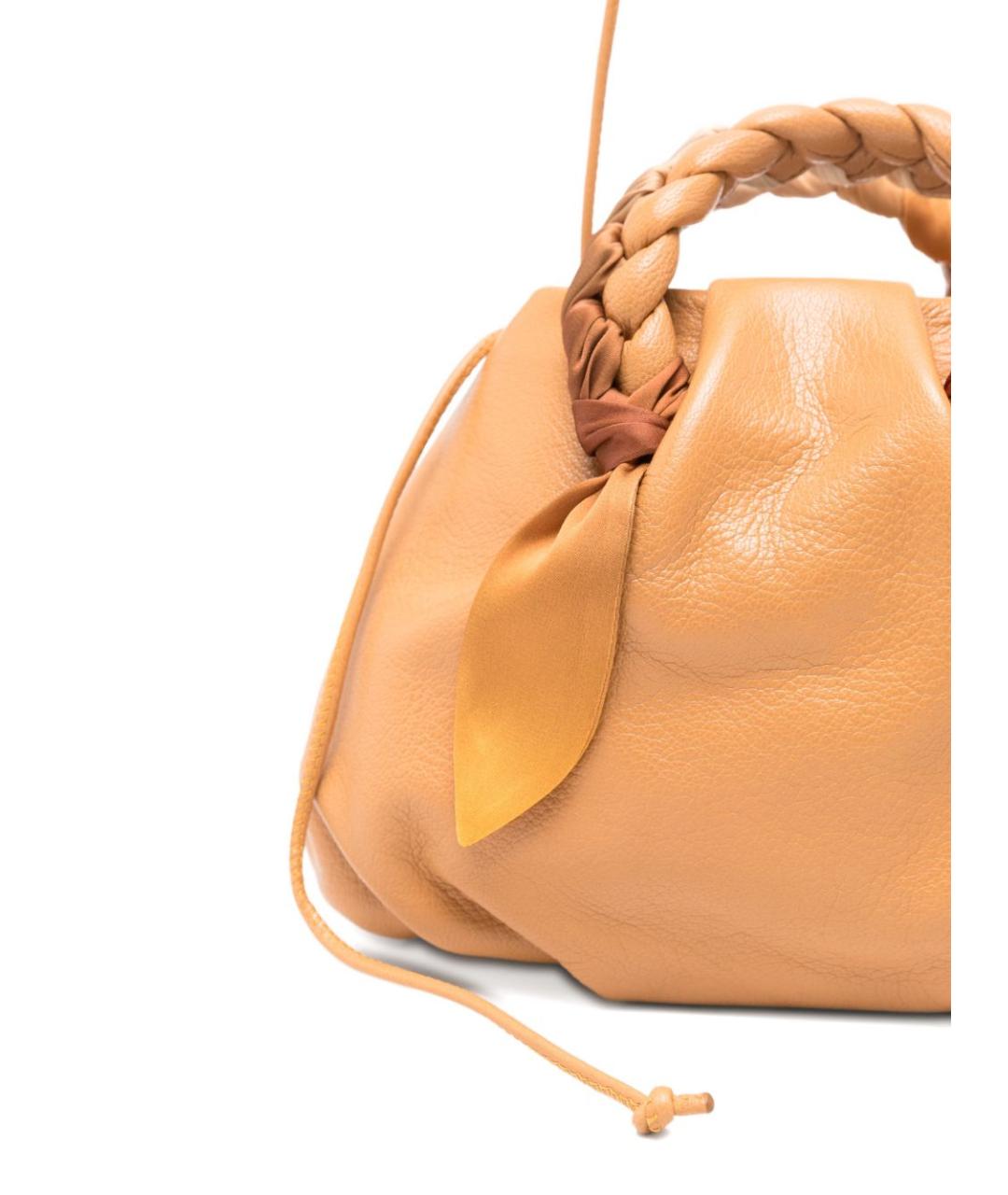 HEREU Бежевая кожаная сумка через плечо, фото 3