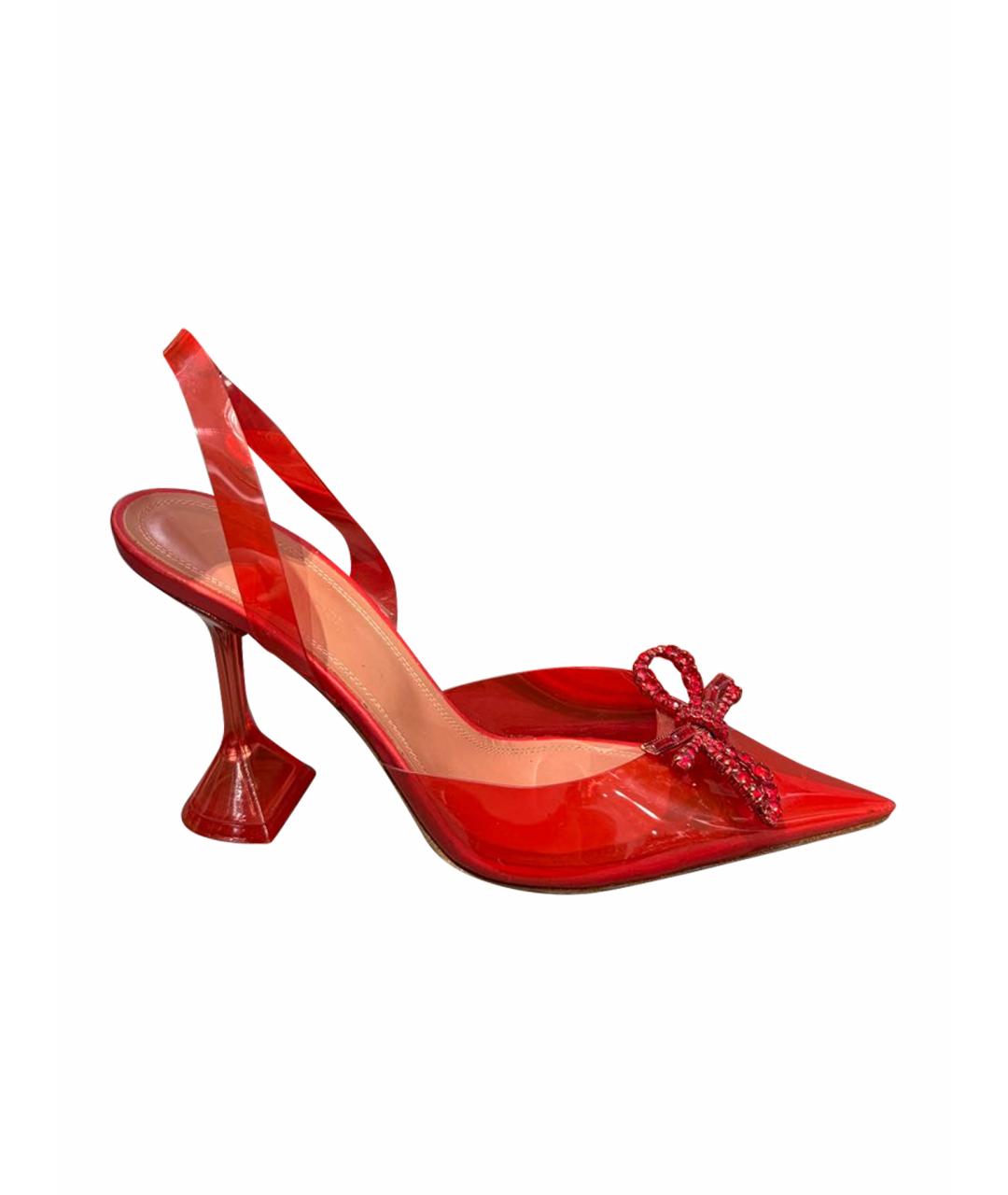 Amina Muaddi Красные босоножки, фото 1