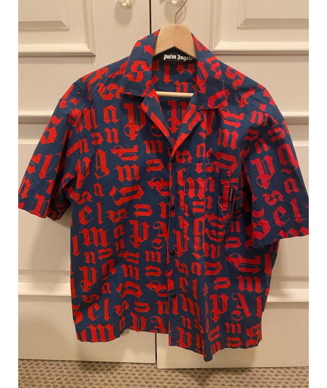 PALM ANGELS Красная хлопковая рубашка, фото 3