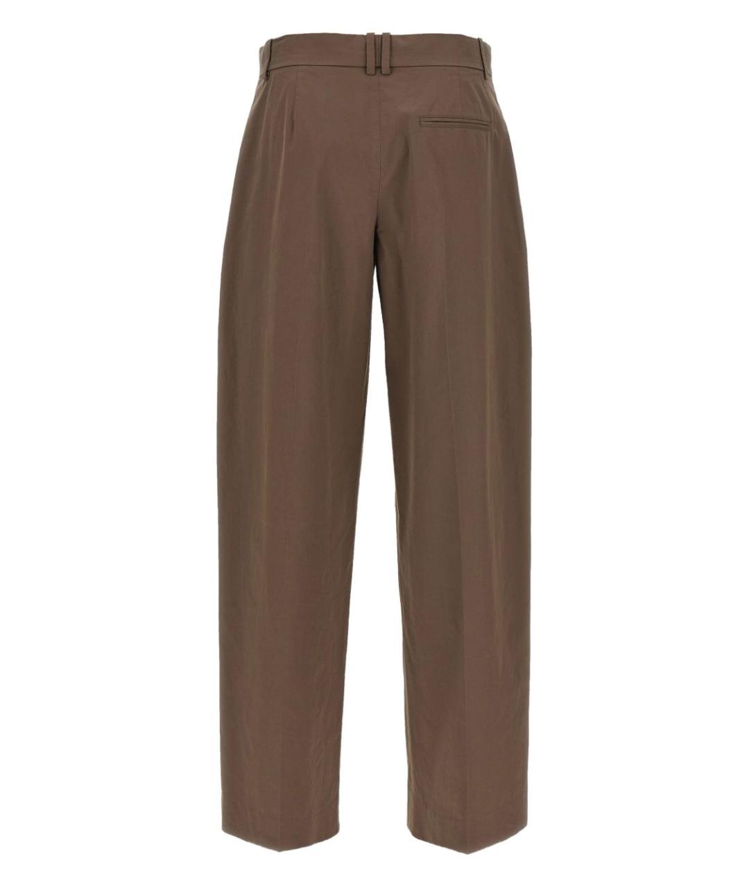 THE ROW Коричневые хлопковые прямые брюки, фото 2