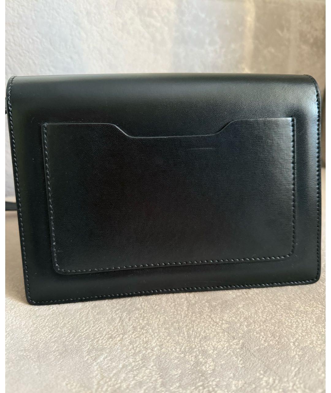 OFF-WHITE Черная кожаная сумка через плечо, фото 3