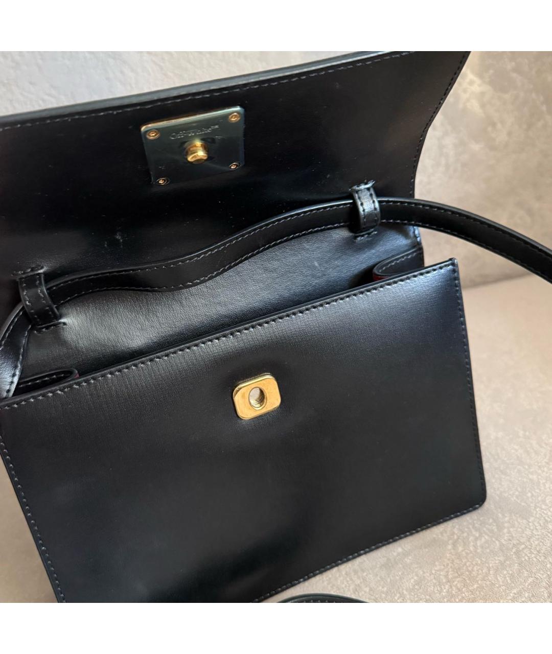 OFF-WHITE Черная кожаная сумка через плечо, фото 6