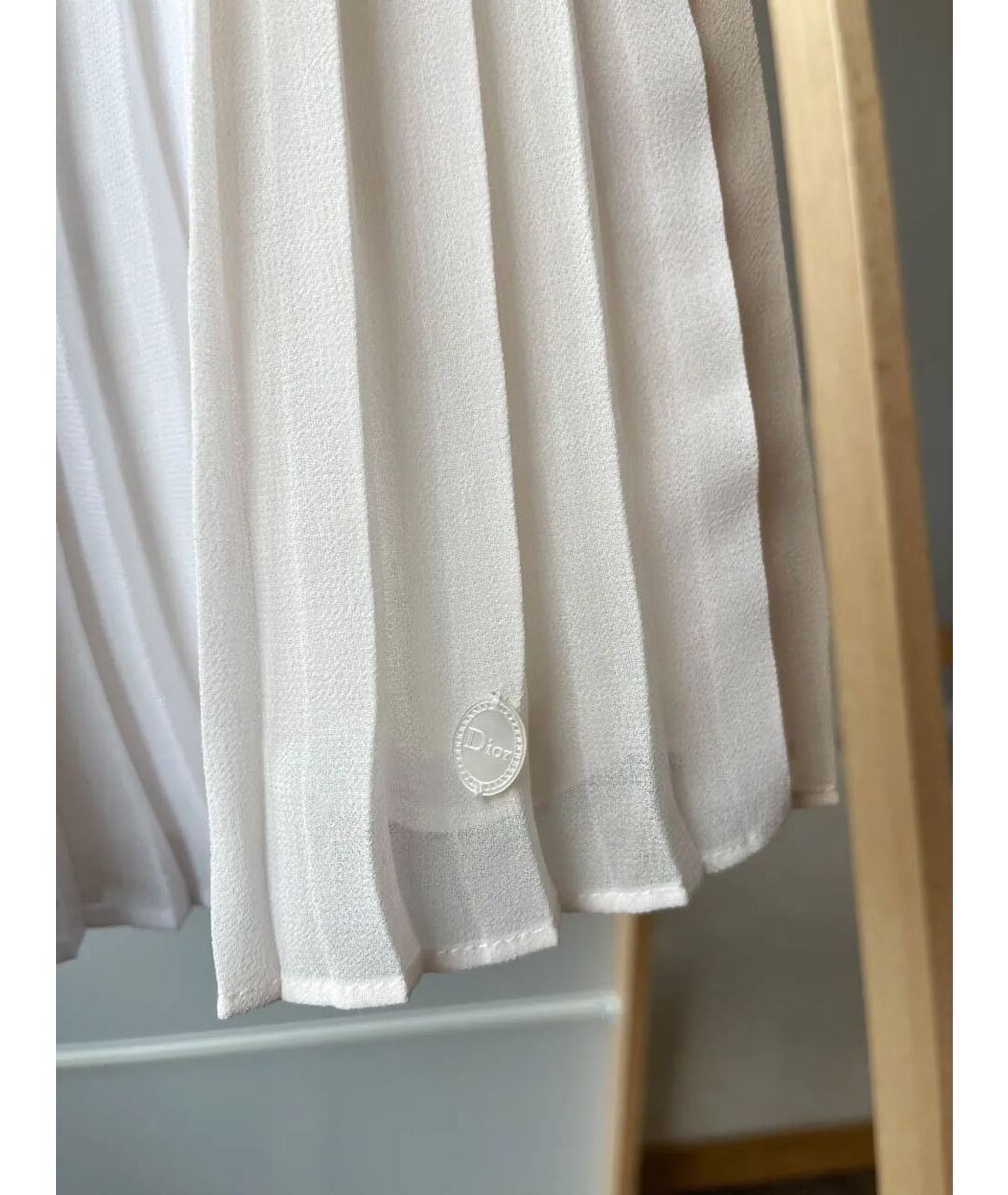 CHRISTIAN DIOR PRE-OWNED Белая полиэстеровая юбка, фото 2