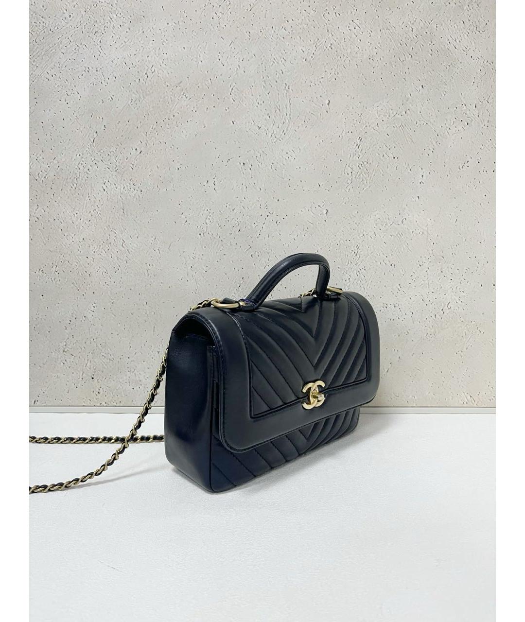 CHANEL Черная кожаная сумка через плечо, фото 4