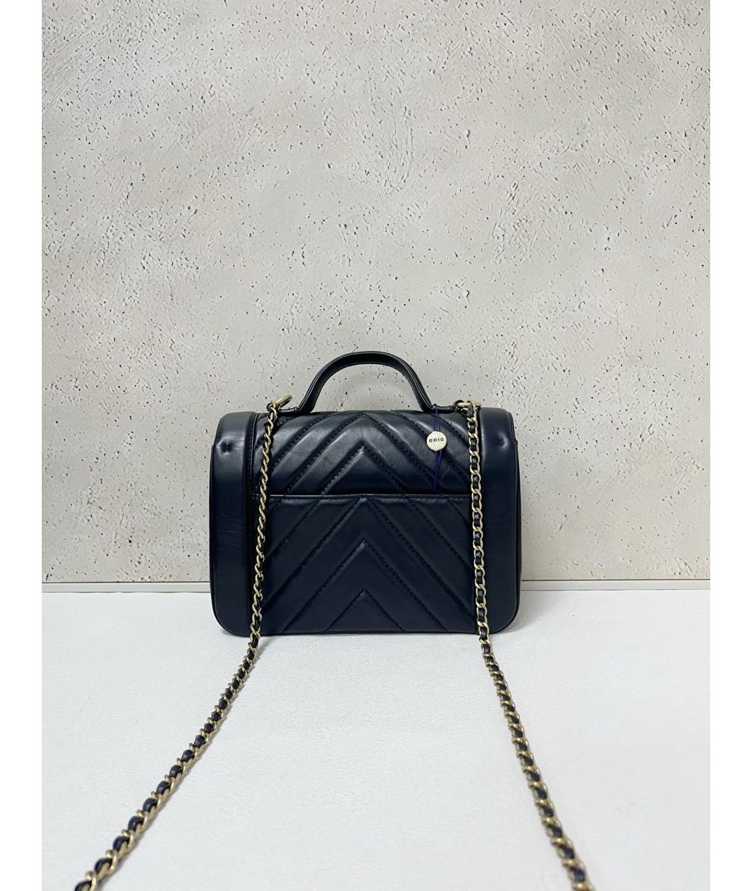 CHANEL Черная кожаная сумка через плечо, фото 3