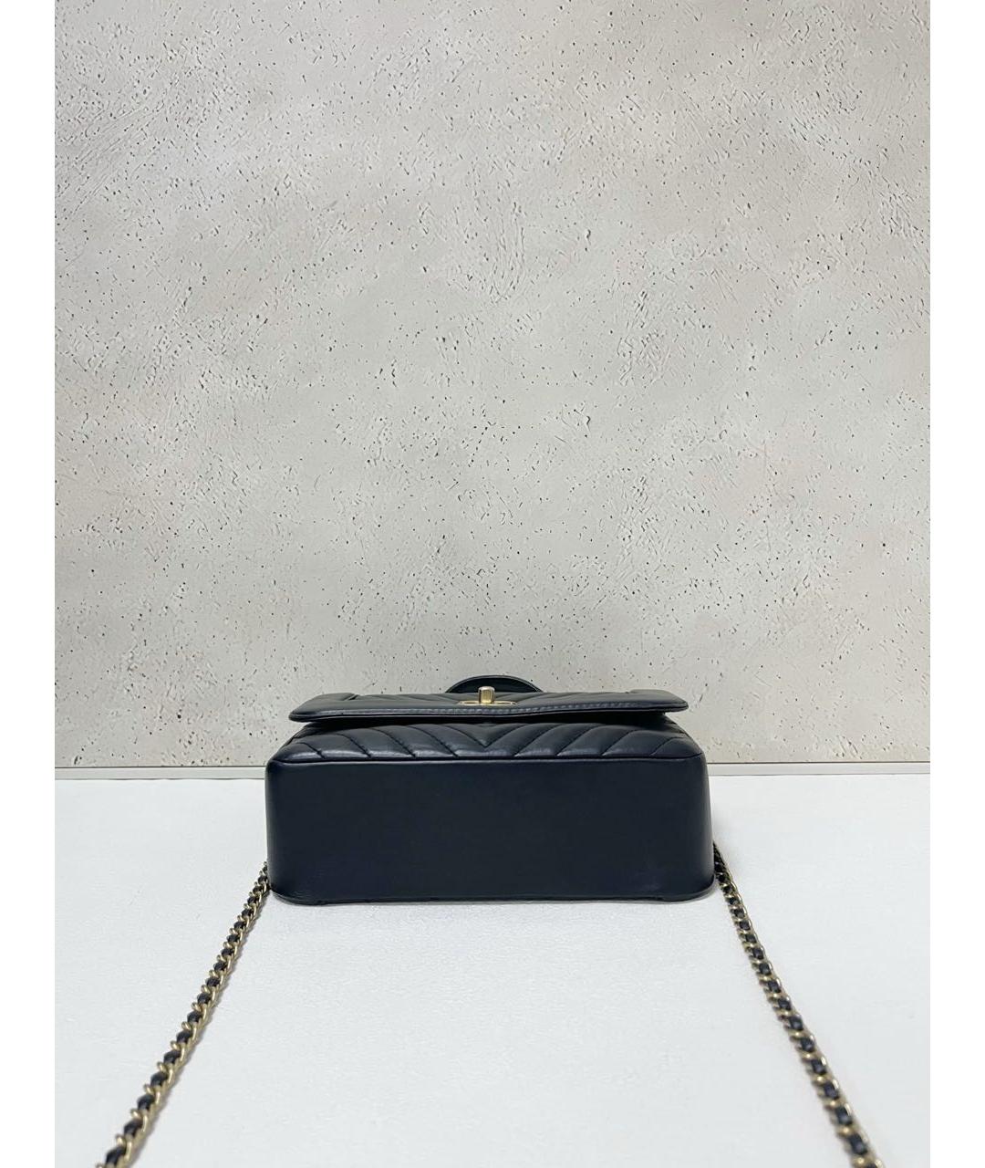 CHANEL Черная кожаная сумка через плечо, фото 6