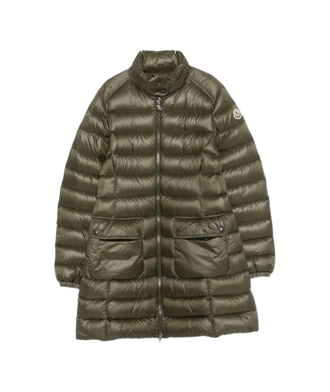 MONCLER Хаки полиамидовое пальто, фото 1
