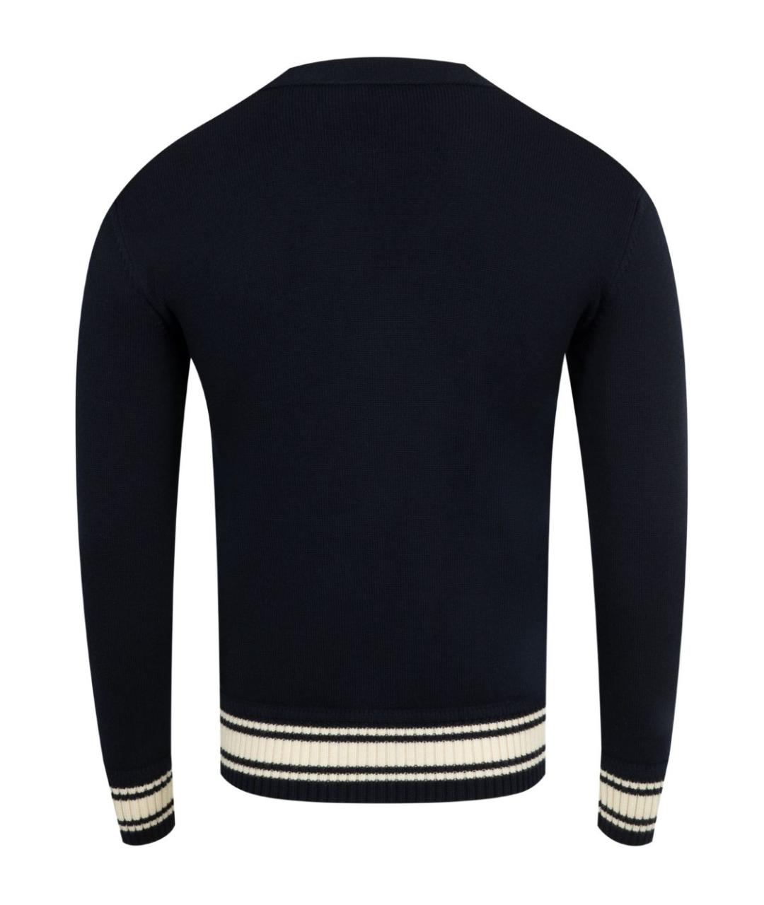 MONCLER Синий шерстяной кардиган, фото 2