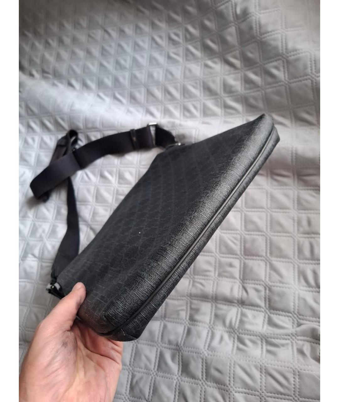 GUCCI Серая кожаная сумка на плечо, фото 3