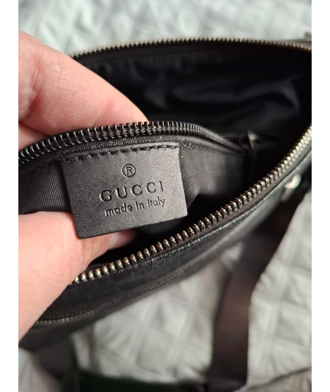 GUCCI Серая кожаная сумка на плечо, фото 4