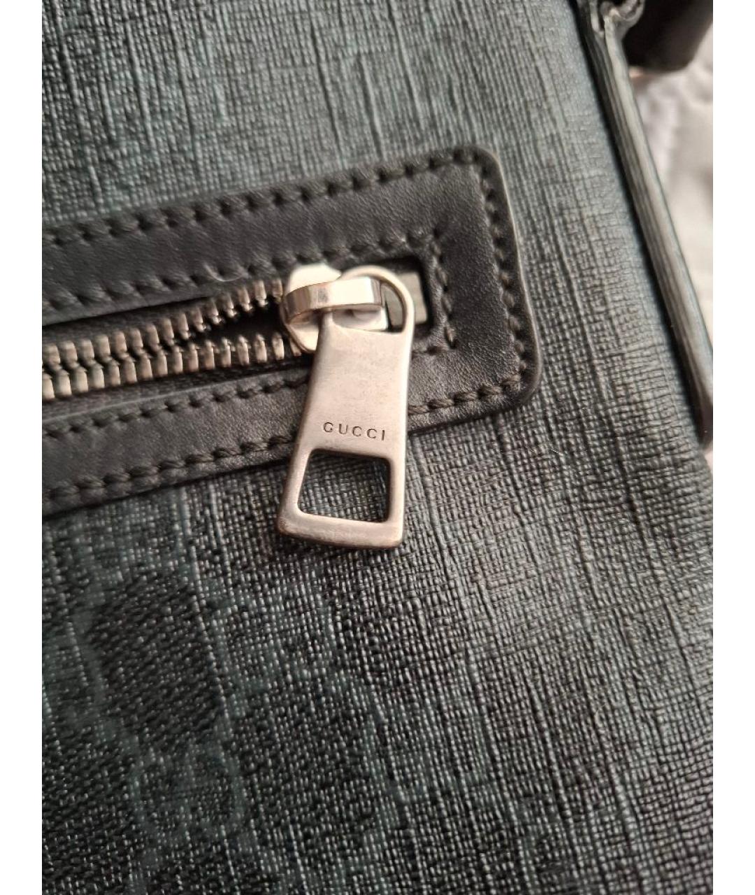 GUCCI Серая кожаная сумка на плечо, фото 5