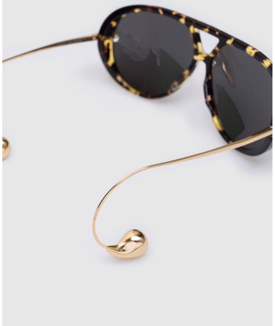 BOTTEGA VENETA Черные металлические солнцезащитные очки, фото 3