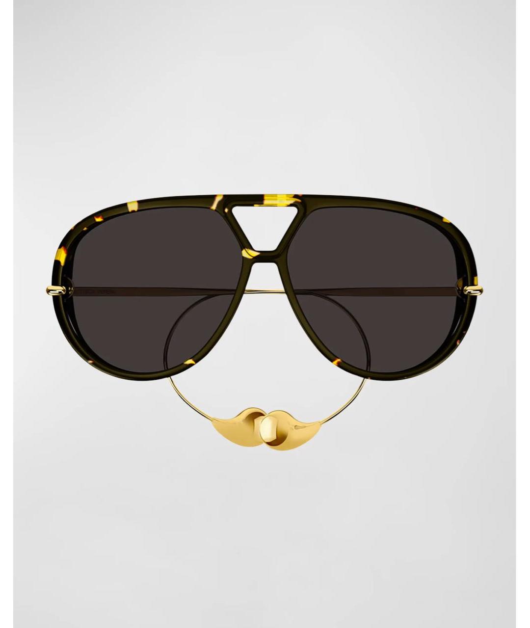 BOTTEGA VENETA Черные металлические солнцезащитные очки, фото 6