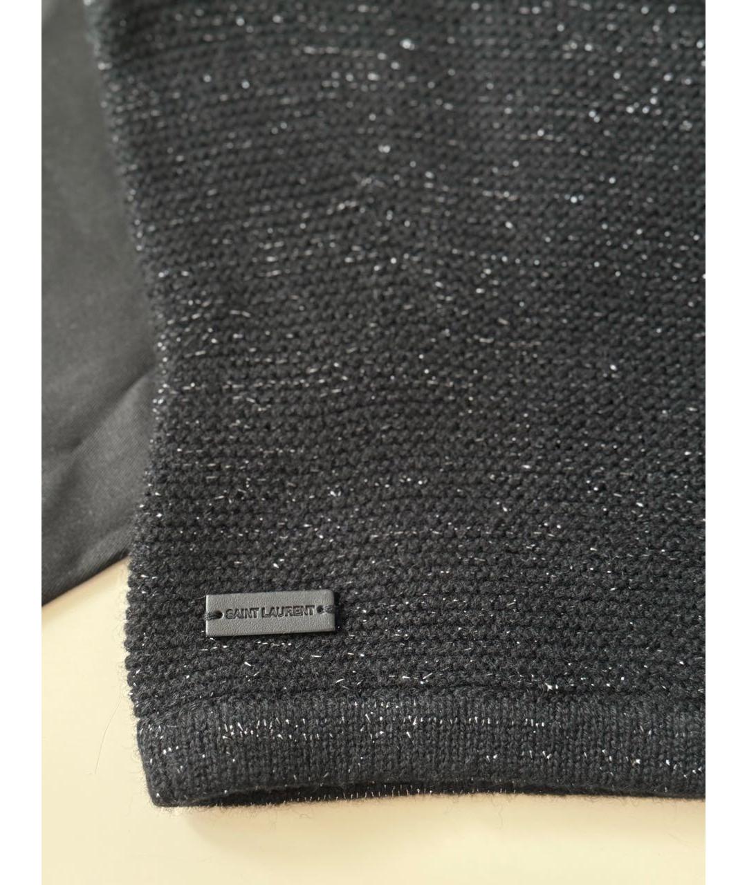 SAINT LAURENT Черная кашемировая шапка, фото 3