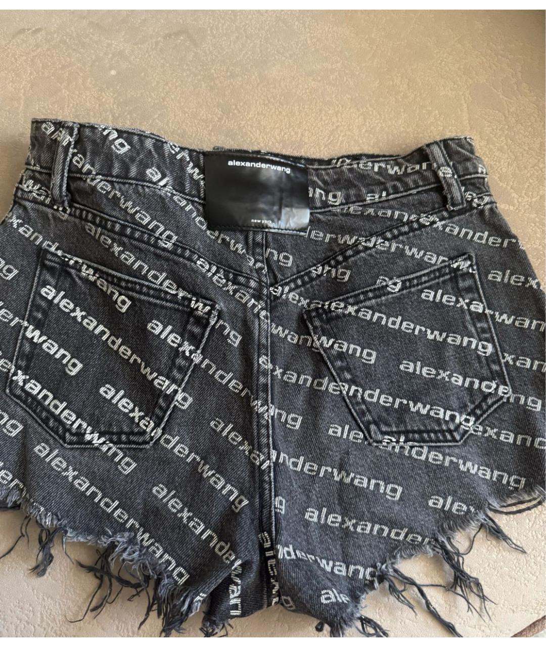ALEXANDER WANG Черные деним шорты, фото 2
