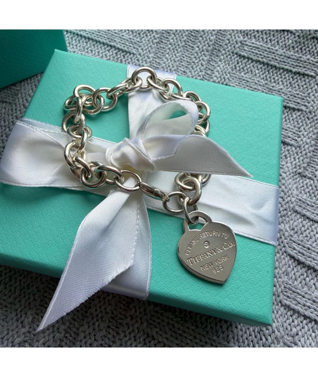 TIFFANY&CO Серебрянный серебряный браслет, фото 6