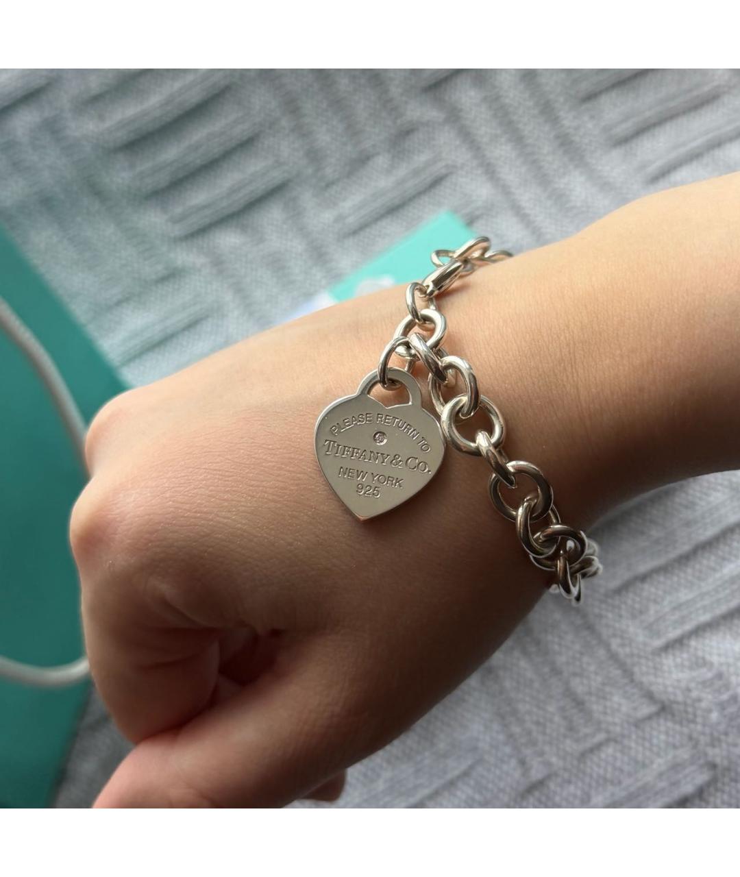 TIFFANY&CO Серебрянный серебряный браслет, фото 7