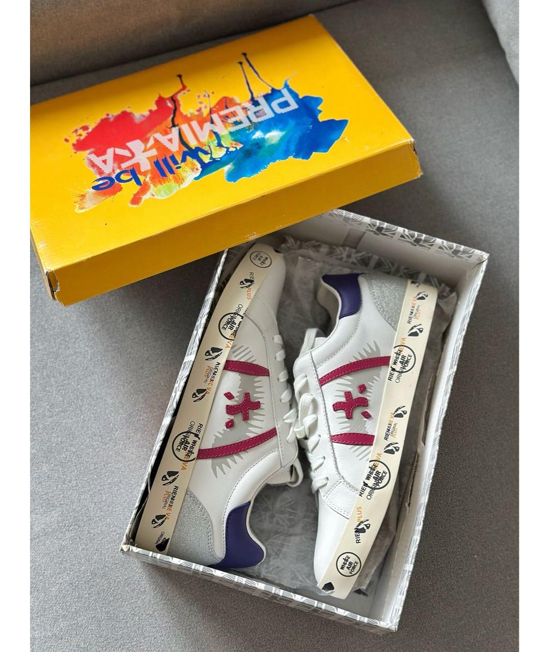 PREMIATA Белые кожаные кеды, фото 2