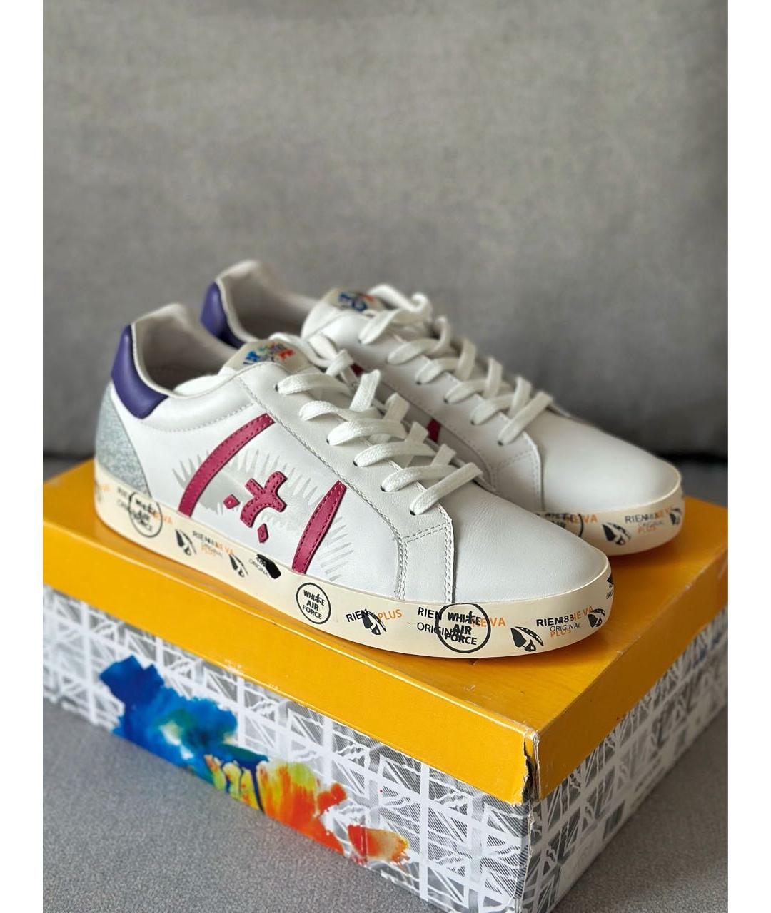 PREMIATA Белые кожаные кеды, фото 7