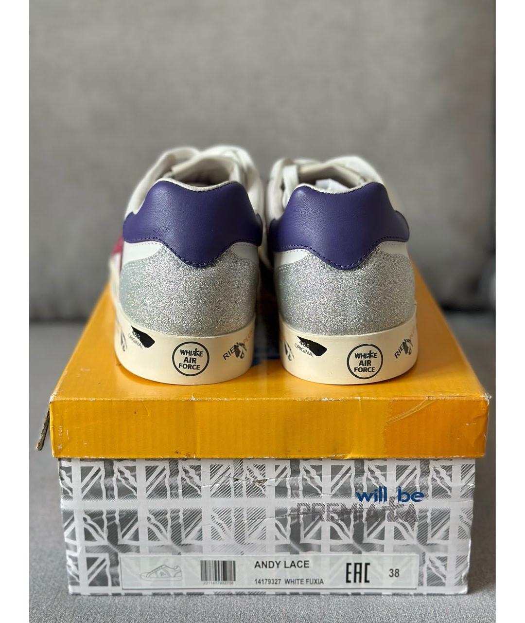 PREMIATA Белые кожаные кеды, фото 6