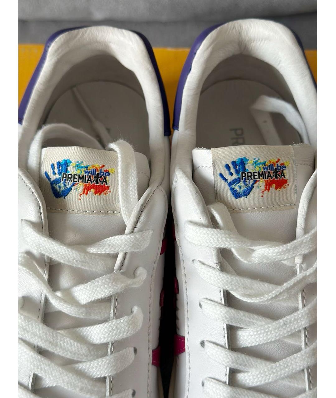 PREMIATA Белые кожаные кеды, фото 8