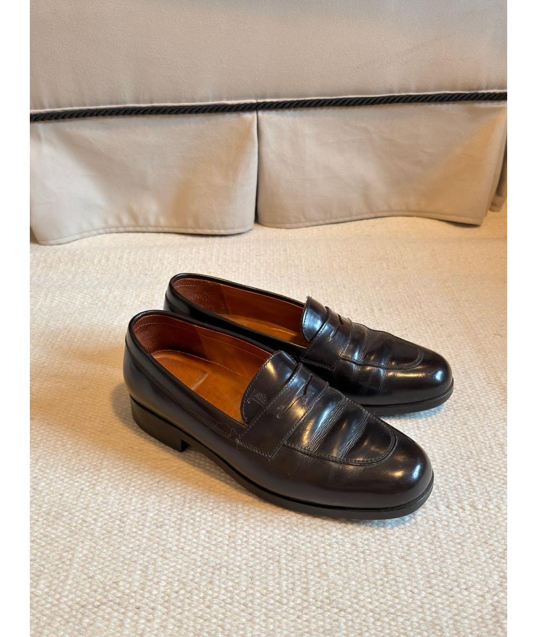 TOD'S Коричневые кожаные брогги и оксфорды, фото 6