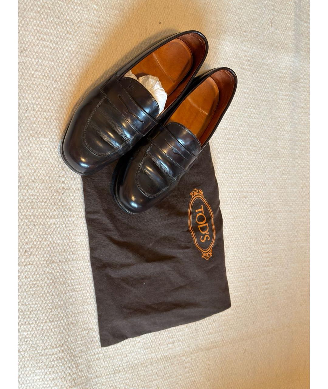 TOD'S Коричневые кожаные брогги и оксфорды, фото 5