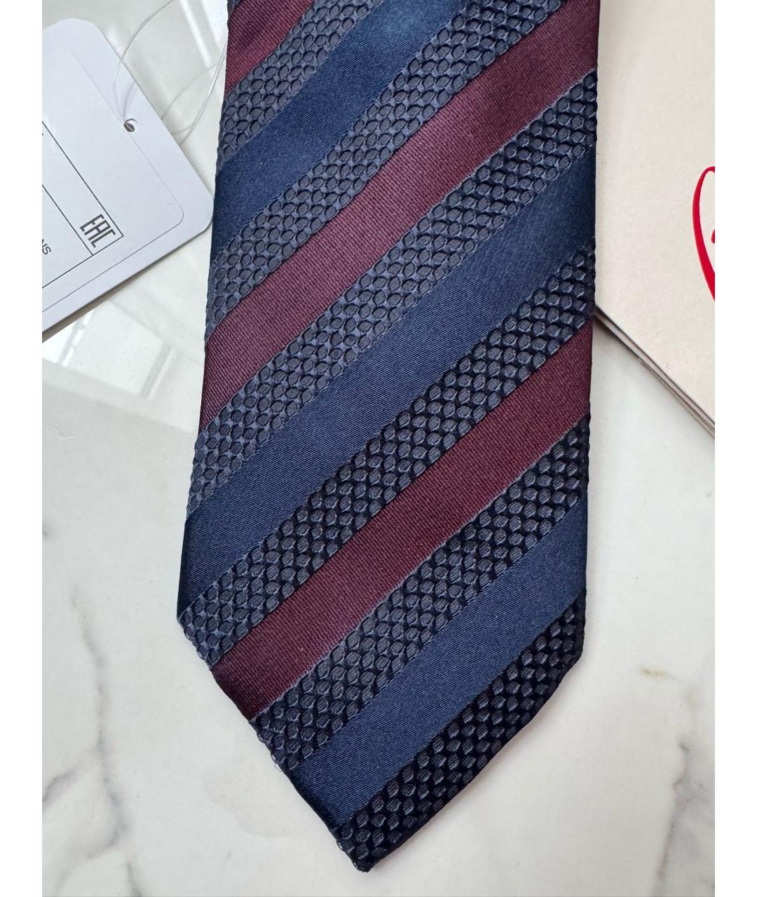 BRIONI Темно-синий шелковый галстук, фото 5
