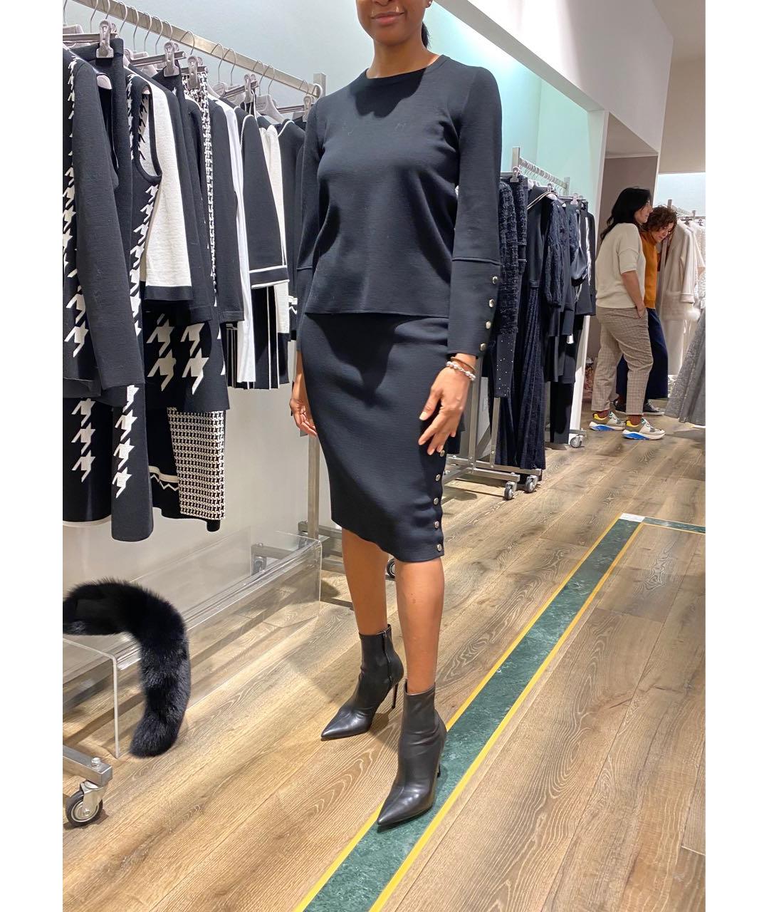 D.EXTERIOR Черный шерстяной костюм с юбками, фото 3