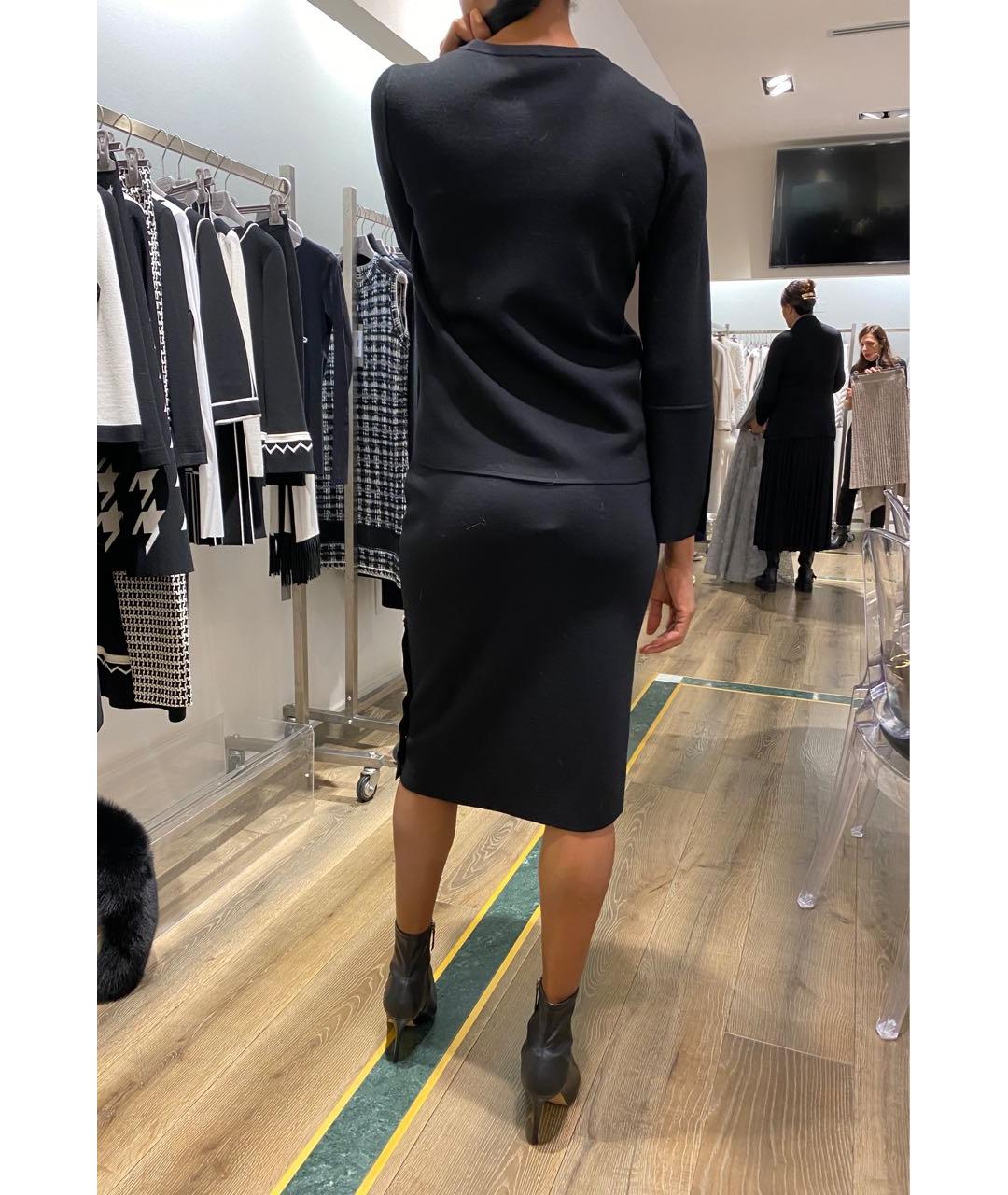 D.EXTERIOR Черный шерстяной костюм с юбками, фото 5