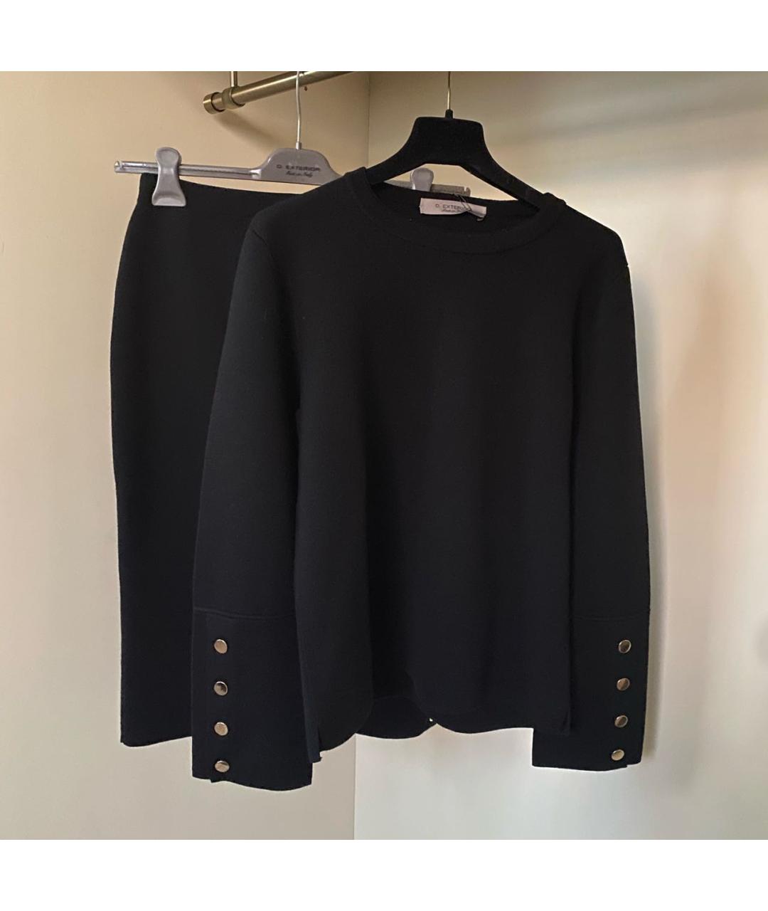 D.EXTERIOR Черный шерстяной костюм с юбками, фото 9