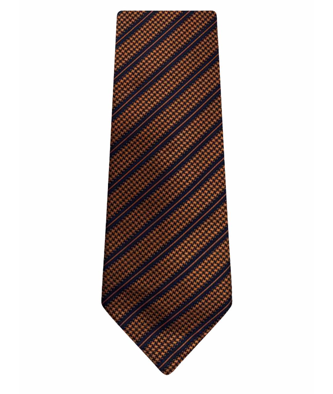 BRIONI Темно-синий шелковый галстук, фото 1