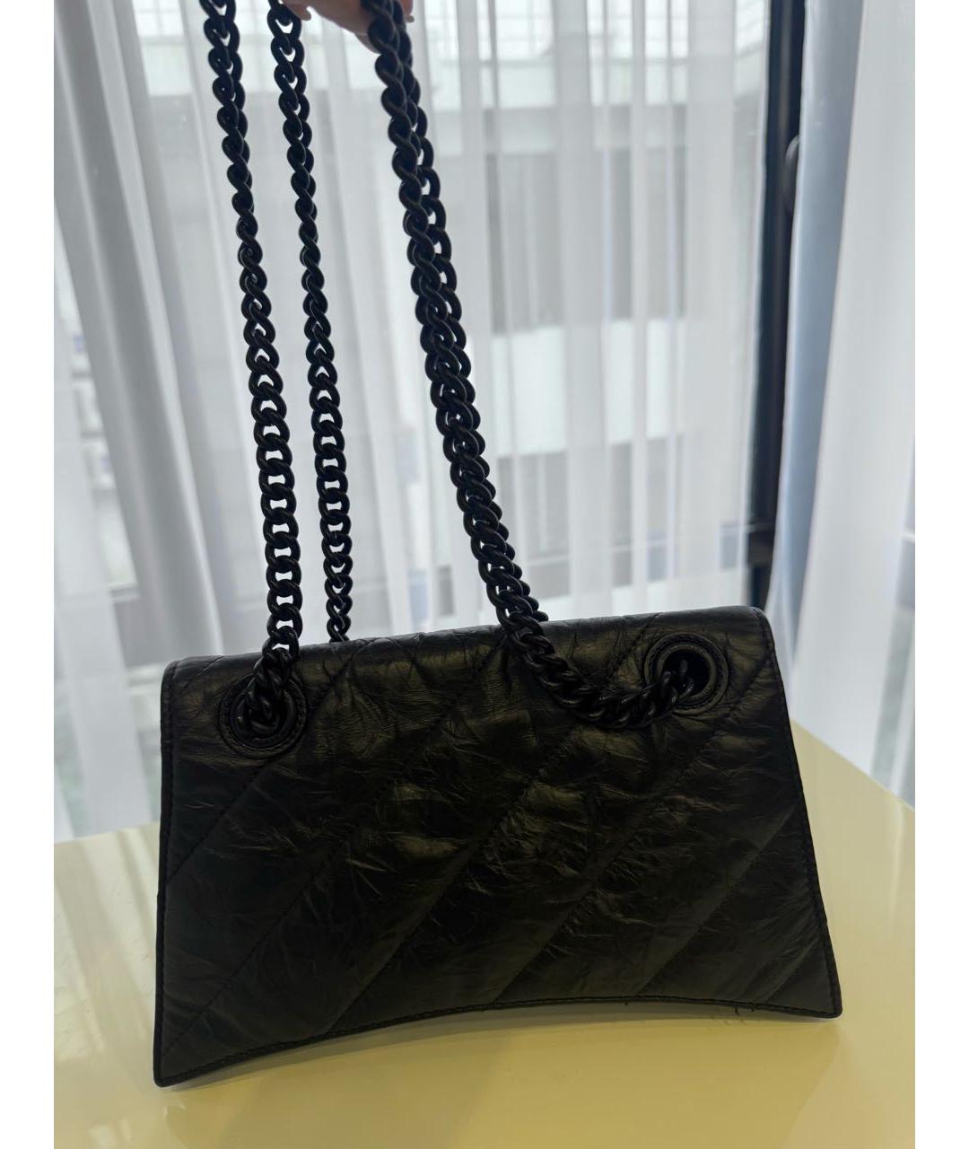 BALENCIAGA Черная кожаная сумка через плечо, фото 4