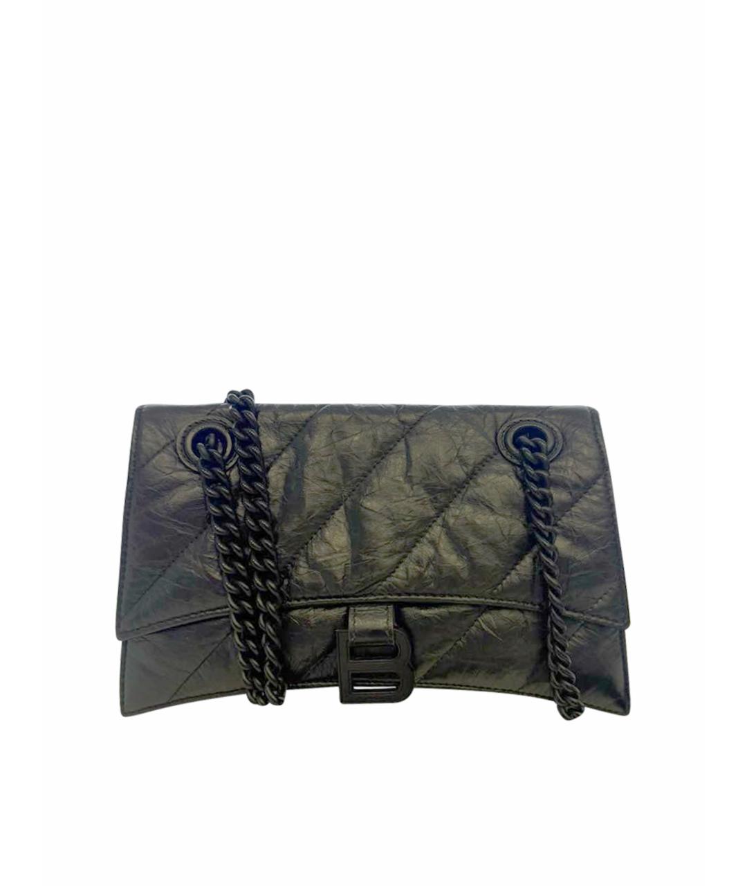 BALENCIAGA Черная кожаная сумка через плечо, фото 1