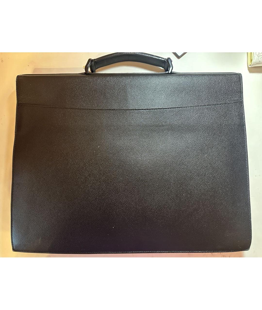 BURBERRY Черный кожаный портфель, фото 3