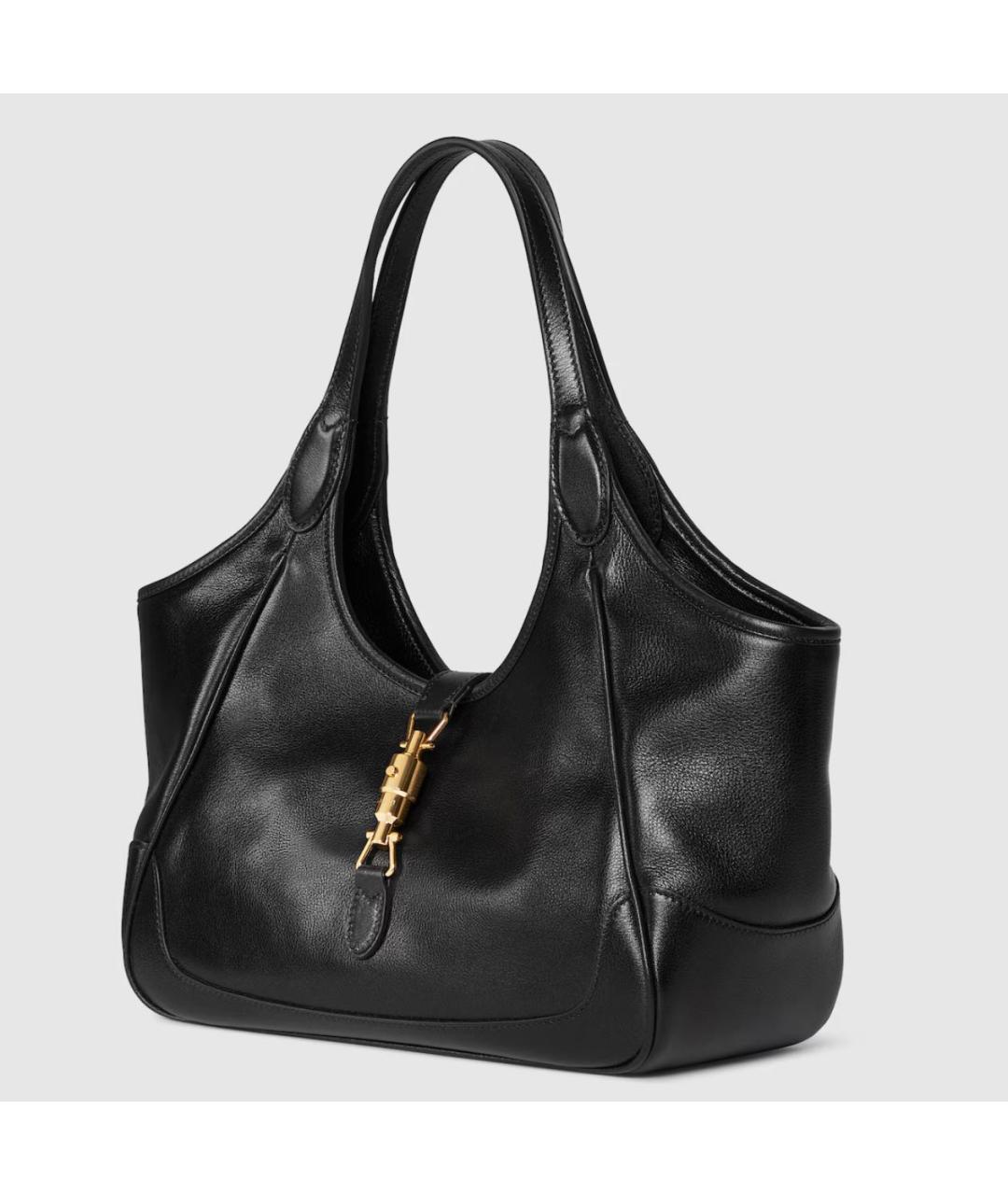 GUCCI Черная кожаная сумка тоут, фото 2