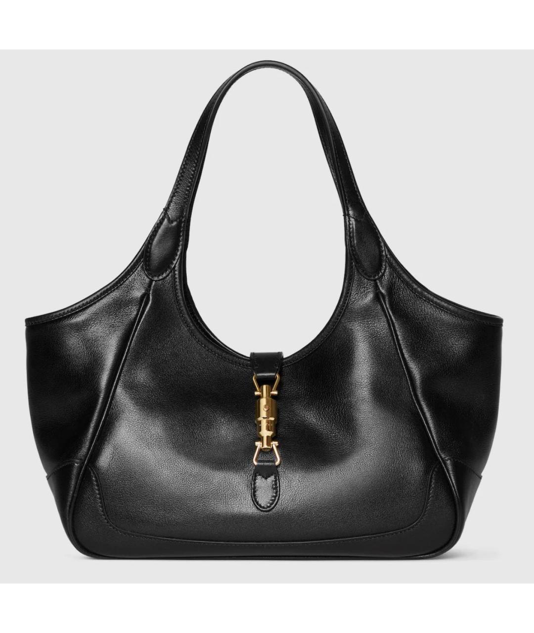 GUCCI Черная кожаная сумка тоут, фото 5