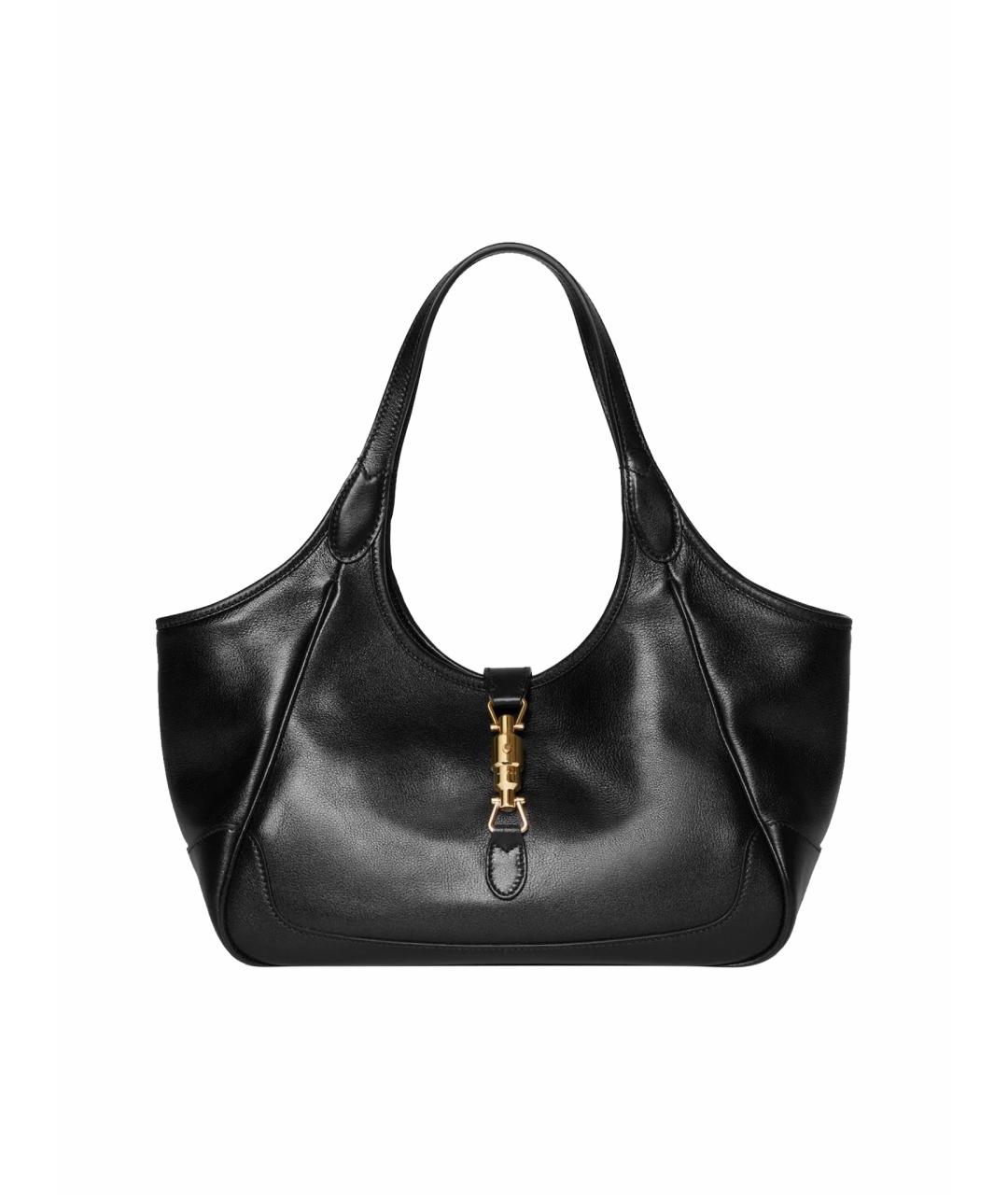 GUCCI Черная кожаная сумка тоут, фото 1