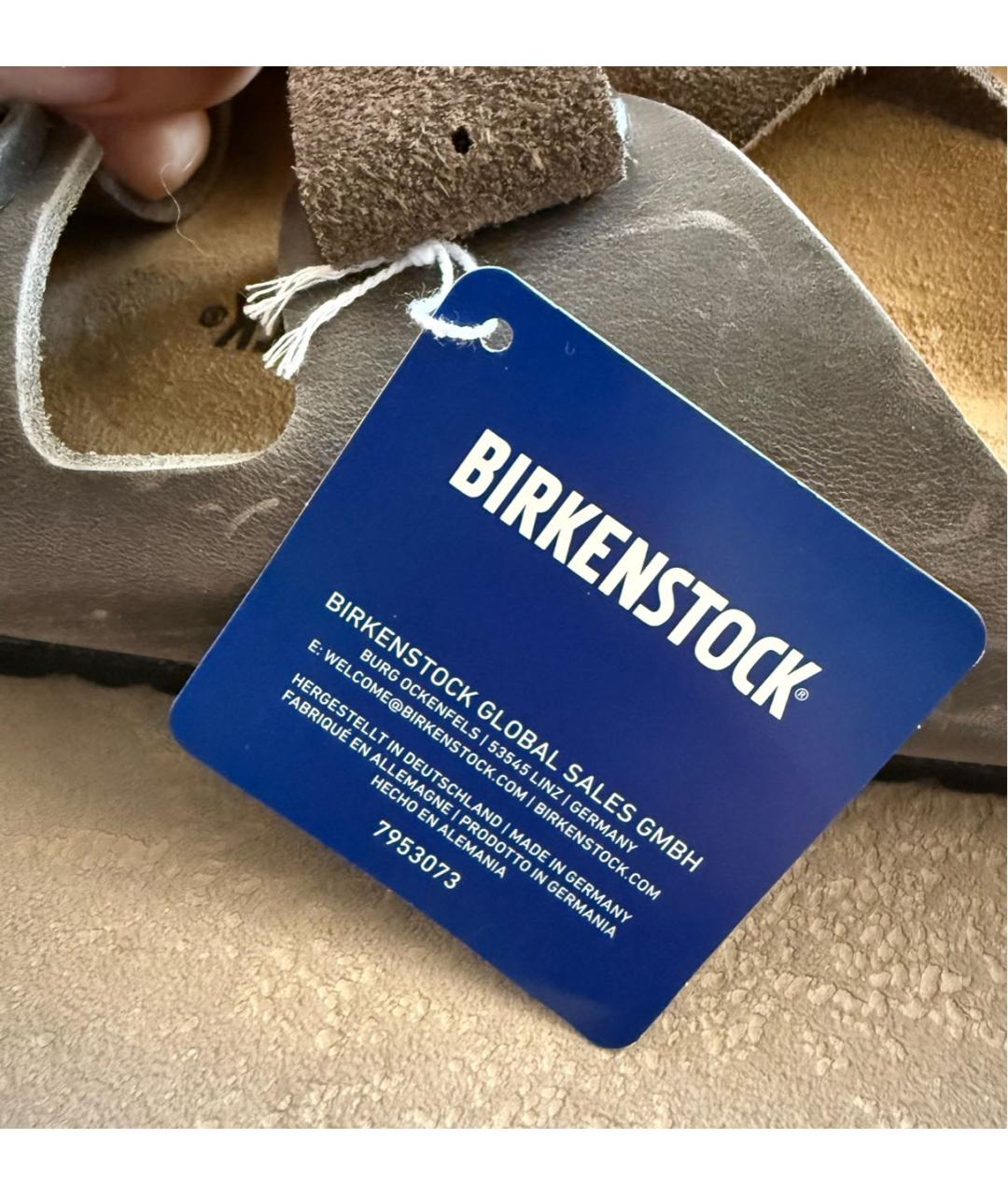 BIRKENSTOCK Коричневые нубуковые сандалии, фото 4