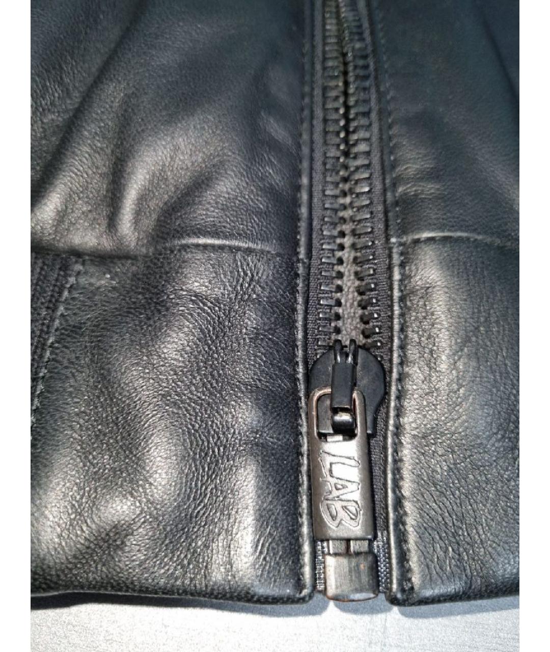 PAL ZILERI Черная кожаная куртка, фото 4