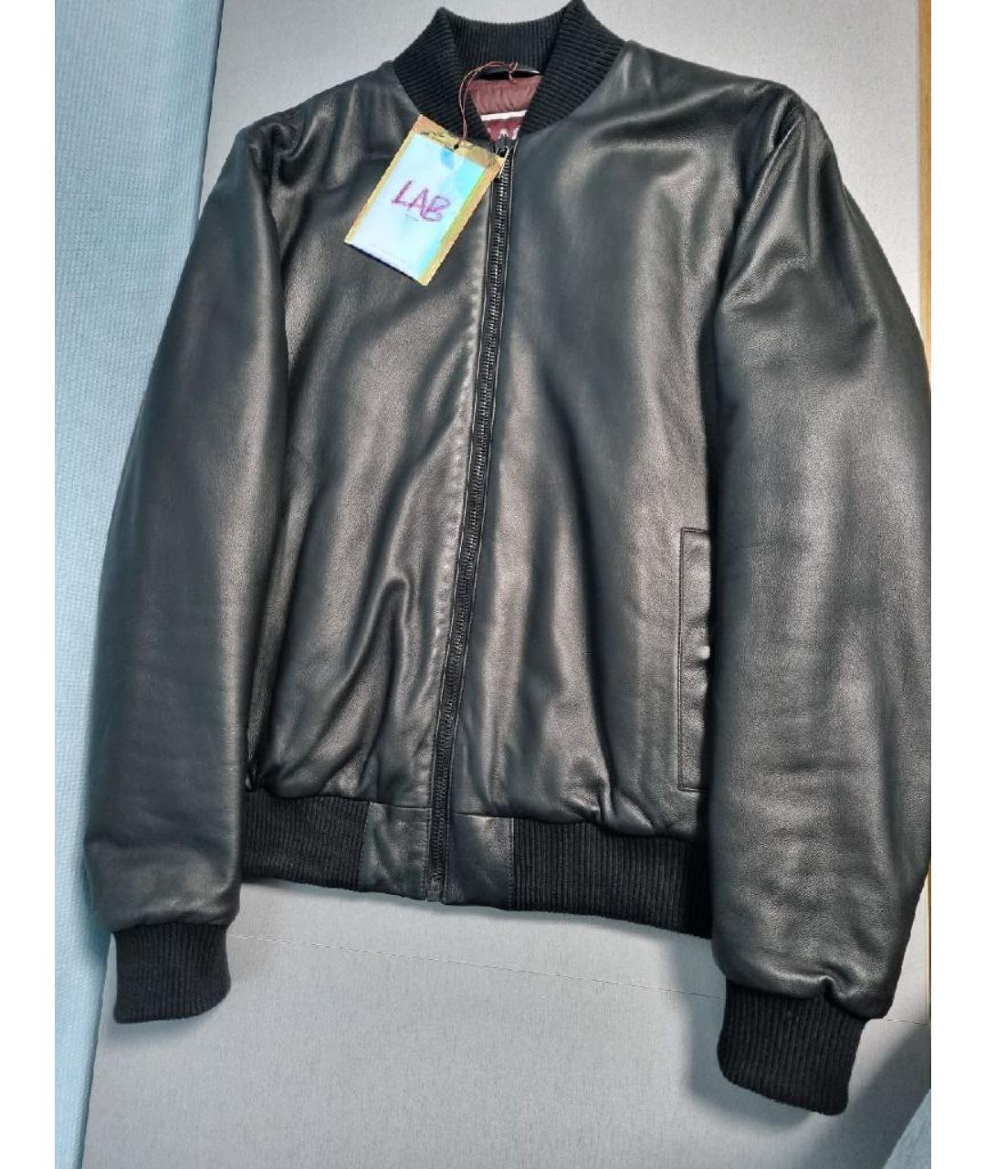 PAL ZILERI Черная кожаная куртка, фото 8