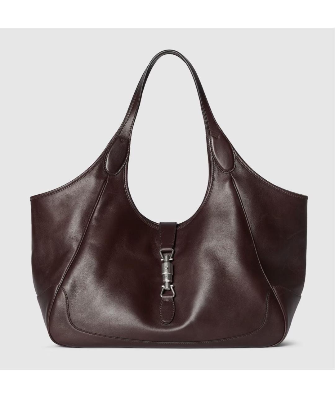 GUCCI Коричневая кожаная сумка тоут, фото 4