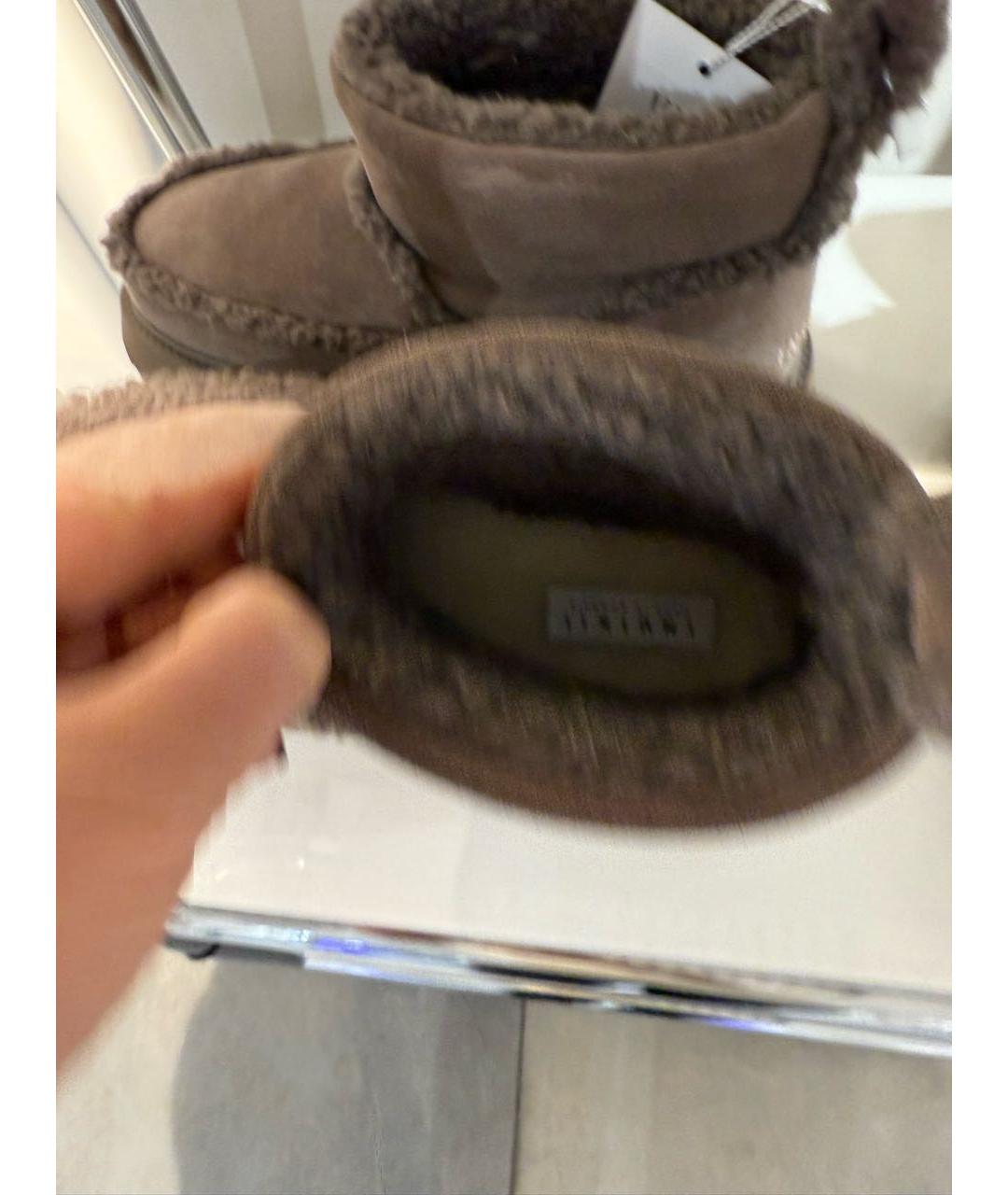 INUIKII Коричневые замшевые полусапоги, фото 2