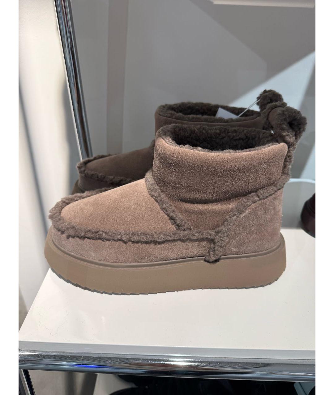INUIKII Коричневые замшевые полусапоги, фото 5