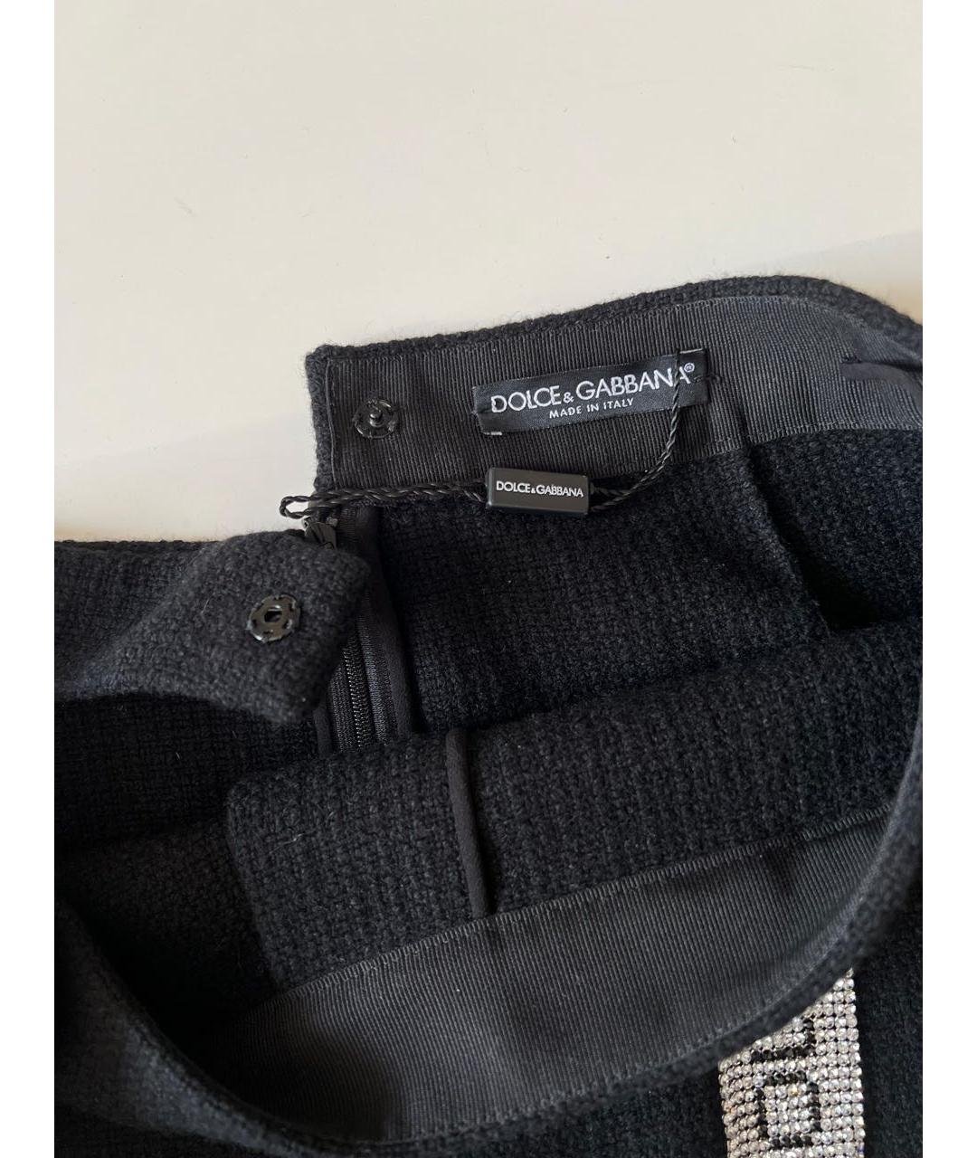 DOLCE&GABBANA Черная юбка миди, фото 7